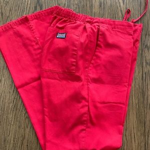 Cherokee red scrub pants XS